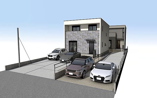 注文住宅から生まれたこだわりの住まい。アクセントのある外観、室内も洗練されたデザインで設計しています。間取りにもこだわり、目的ごとに分けられるよう収納スペースを各所に配置しています。
構造計算による耐