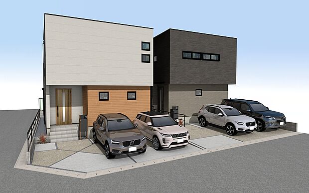 守山区向台の家6期 外観パース 左:B号棟、右:A号棟
未完成物件のため、モデルハウスへのご案内も致します!
お気軽に「0120-776-133」へご連絡下さい。