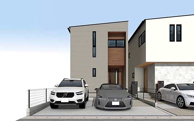 【外観パース C号棟】■未完成物件の為、モデルハウスへのご案内も致します。
お気軽に「0120-928-571」までお問合せ下さい!