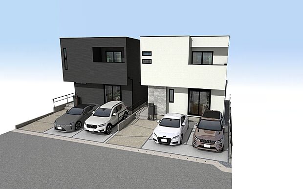 【外観パース】■未完成物件の為、モデルハウスへのご案内も致します。
お気軽に「0120-928-571」までお問合せ下さい！