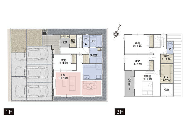 【4LDK+S】■リビングを見渡せる対面式キッチンだからお子様がいても安心
■ウォークインクローゼットのある洋室は大型の荷物もスッキリ。
■家事がはかどる食器洗い乾燥機付き
