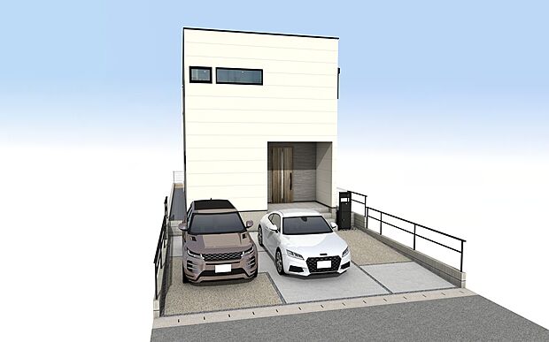 【外観パース】■未完成物件の為、モデルハウスへのご案内も致します。
お気軽に「0120-928-571」までお問合せ下さい！