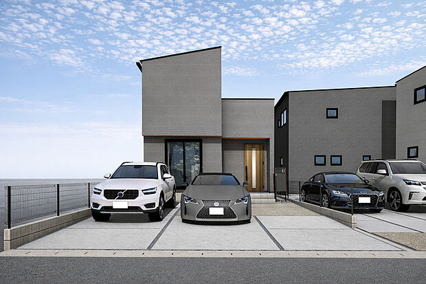 【外観パース　C号棟】■未完成物件の為、モデルハウスへのご案内も致します。お気軽にお問合せ下さいませ。