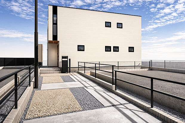 【B号棟　外観パース】■未完成物件の為、モデルハウスへのご案内も致します。
お気軽に「0120-928-571」までお問合せ下さい！