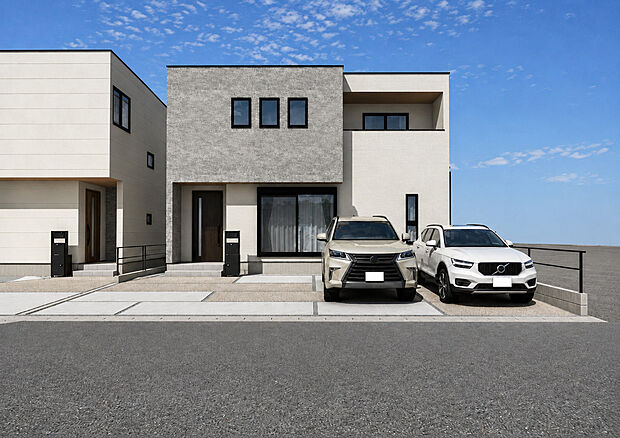 【外観パース C号棟】■未完成物件の為、モデルハウスへのご案内も致します。お気軽にお問合せ下さいませ。