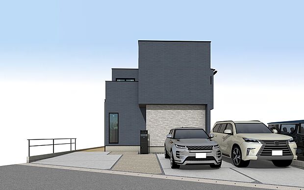 【外観パース　C号棟】未完成物件のため、モデルハウスへのご案内も致します！
お気軽に「0120-776-133」へご連絡下さい。