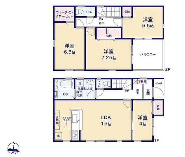 (1号棟)、価格3980万円、4LDK、土地面積99.61m2、建物面積92.74m2