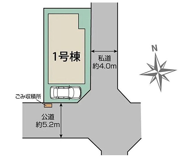 ≪区画図≫
☆都営新宿線「瑞江」駅徒歩14分
☆駐車スペース完備♪
☆南＆東道路に面した角地で日当たり良好です♪