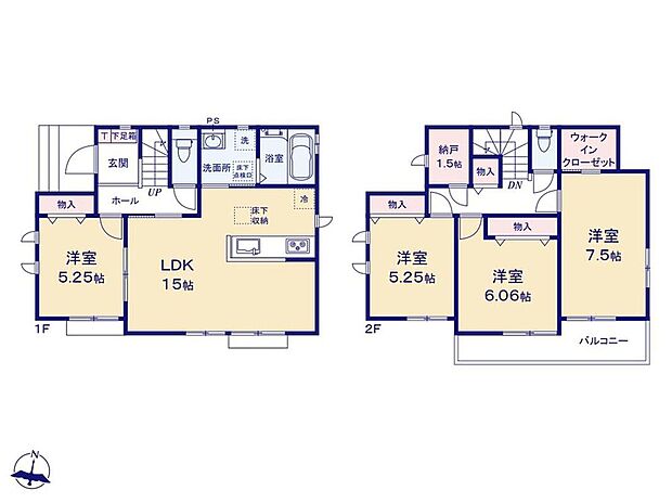 (A号棟)、価格3590万円、4LDK、土地面積116.24m2、建物面積97.71m2