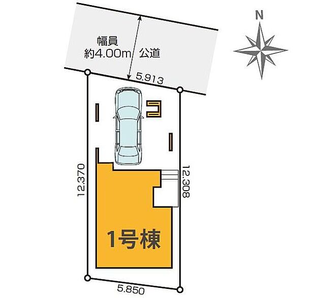 お車から玄関までの距離が近いのでたくさんお買い物をした日も大丈夫♪雨の日も最小限の被害ですみます。車通りの少ない前面道路で小さなお子様がいても安心です。