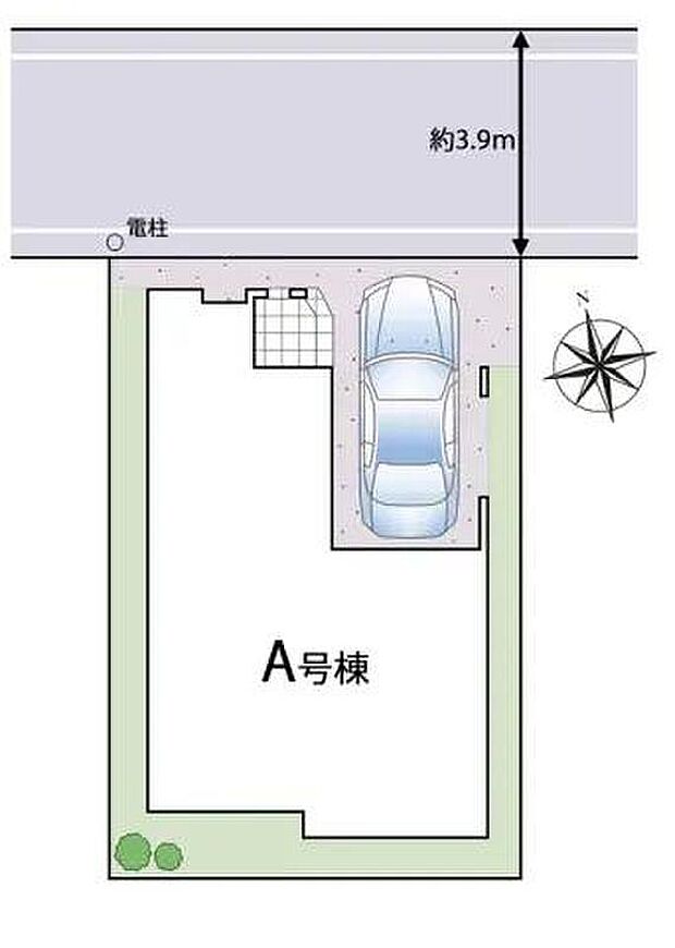 ≪全体区画図≫大切なお車を雨風から守るビルトインガレージ付き☆（※車種による）