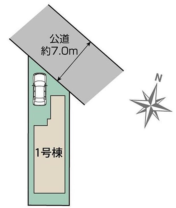 ≪全体区画図≫車高を気にせず駐車できるカースペース完備！（※車種による）