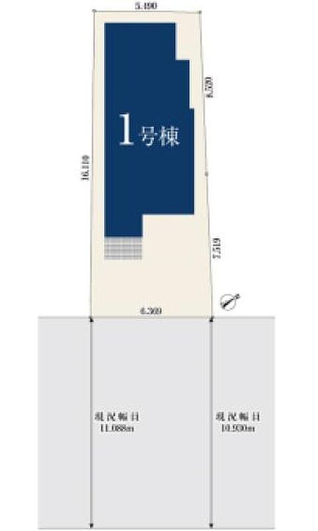 ≪全体区画図≫
南東側の接道は幅が9mもあるので、陽当たり・風通し共に良好です!