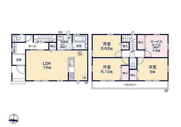 【3LDK+S】車種によりカースペース3台可♪ご家族との会話が広がる人気のリビングイン階段を採用しました!