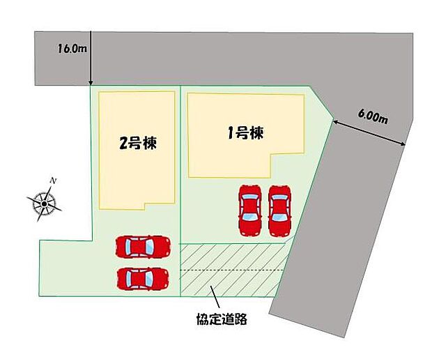 【全体区画図】東武伊勢崎線「草加」駅までバスで15分「伊草」停歩2分♪