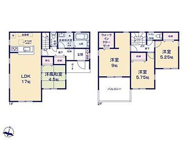 全居室南向きの明るい4LDK☆
リビング続きの和室は来客時やお子様のお昼寝場所にも重宝します♪ 