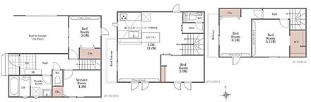 キッチン折下げ天井や各居室にアクセントクロスを採用したワンランク上のおしゃれ空間を実現。食洗機やタッチレス水栓などトレンドの機能や、高性能スマートインターフォンなど最新設備が日々の暮らしを支えます◎ 