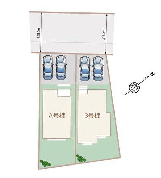 緑区旭出２丁目、限定２棟
広々としたお庭スペース♪
A号棟　ご成約済み
B号棟　４，５９０万円