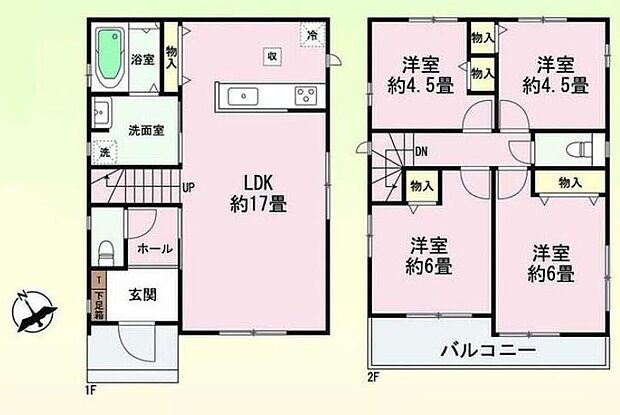 飯田グループホールディングス　ハートフルタウン　小牧市藤島　全２棟  A号棟