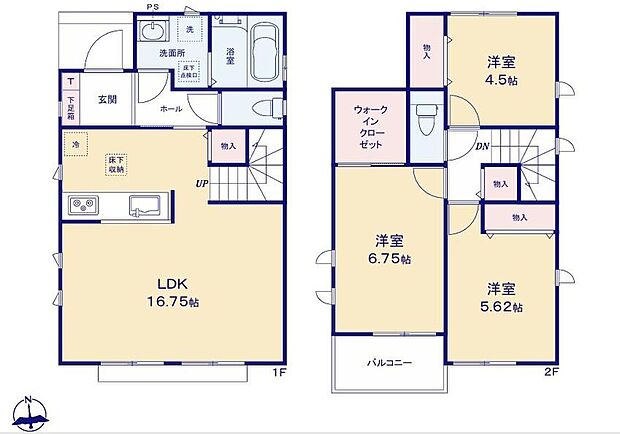 (A号棟)、価格2990万円、3LDK、土地面積99.26m2、建物面積84.27m2