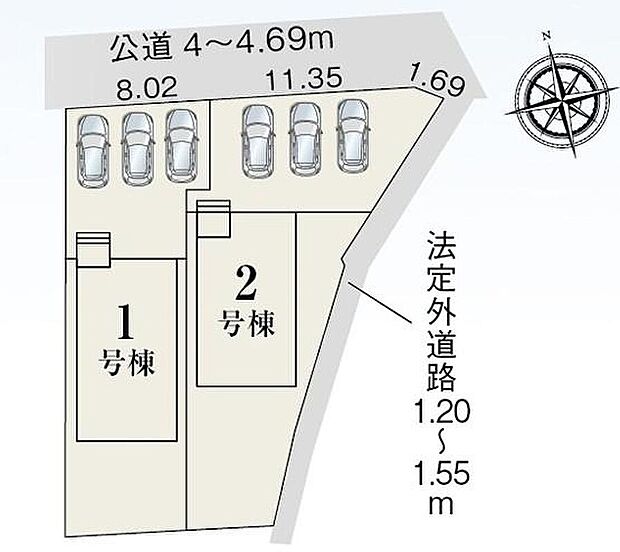 春日井市坂下町　全２棟
並列３台駐車可能、大空間のお庭付き☆
１号棟　２，９８０万円
２号棟　３，２８０万円