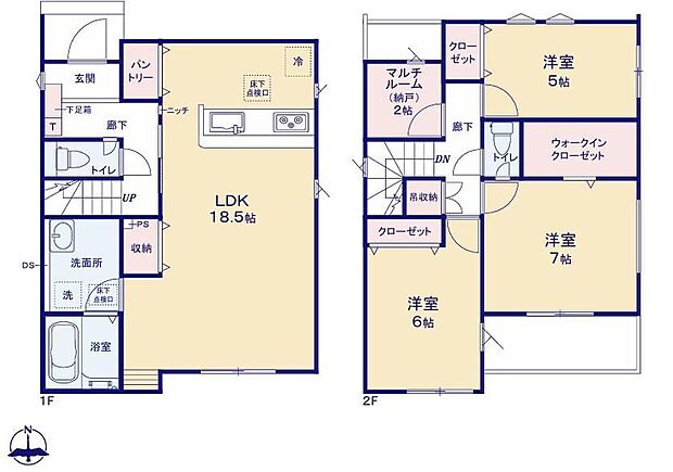(１号棟)、価格3980万円、3LDK+S、土地面積116.06m2、建物面積96.46m2