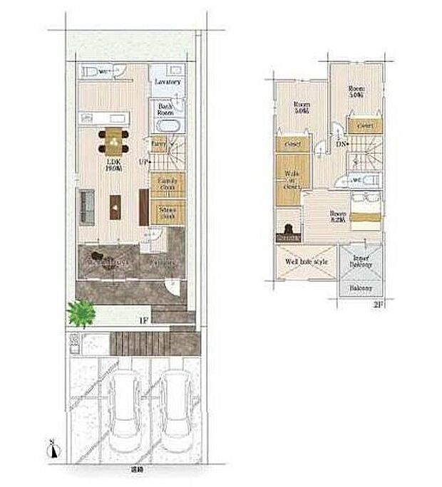 【3LDK】対面式キッチン仕様の広々１９帖の明るいリビング♪
キッチンがスッキリ片付くパントリー付き♪
SIC・WIC・FLC付きで収納豊富☆
日当たり良好な南向きの２Wayバルコニー♪