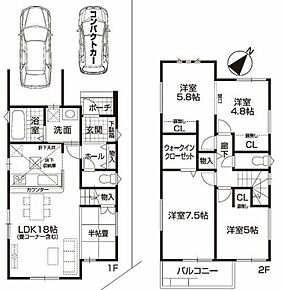 対面式キッチン仕様の広々１８帖の明るいリビング♪
リビングに隣接した、ホッと一息着ける畳コーナー♪
大きな荷物も収納可能なウォークインクローゼット付き♪
日当たり良好な南東向きのバルコニー♪ 