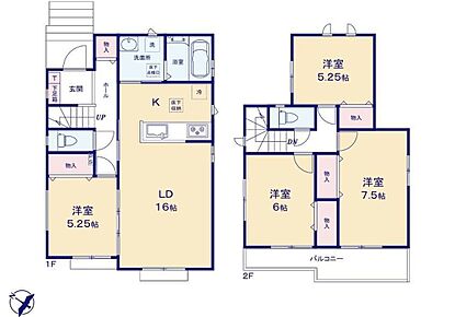 対面式キッチン仕様の広々１６帖の明るいリビング♪廊下や各居室に収納スペースが充実♪全４部屋あり、プライベート空間が充実♪日当たり良好な南西向きのワイドバルコニー♪ 