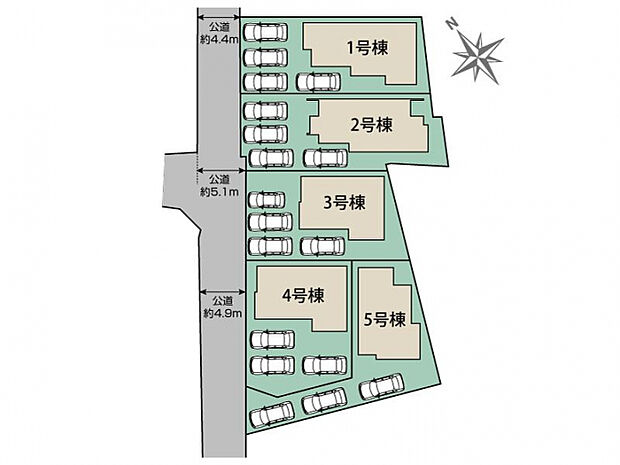 岡崎市福岡町新町5棟 区画図