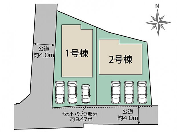  知多市新知斉宮畑2棟 区画図