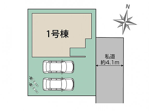 豊橋市新栄町字南小向1棟 区画図