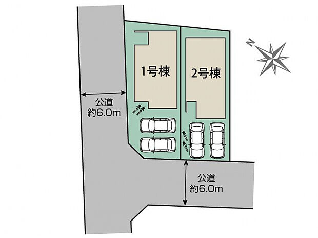 岡崎市上地5丁目2棟 区画図