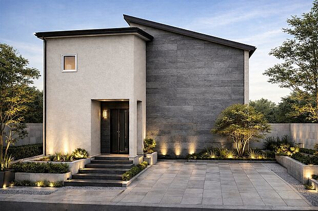 【【外観イメージパース】】●3,208万円 ※表示価格は税込です。●1F/49.68m2［14.99坪] ●2F/38.92m2［11.74坪］ ●延床面積/88.60m2［26.74坪］ ●敷地面積/119.33m2［36.09坪］ ※参考プランに関わらず自由に設計することができます。※給排水設備費、付帯工事費、諸費用、外構費用等は別途かかります。※建物の床面積は1坪3.3124m2、土地面積は1坪3.3058m2とし、小数点第3位を切り捨てて算出しています。