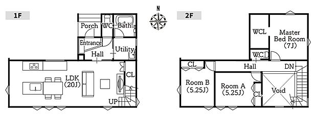 【【プラン例】】●2,510万円 ※表示価格は税込です。●1F/49.68m2［14.99坪] ●2F/38.92m2［11.74坪］ ●延床面積/88.60m2［26.74坪］ ●敷地面積/119.33m2［36.09坪］ ※参考プランに関わらず自由に設計することができます。※給排水設備費、付帯工事費、諸費用、外構費用等は別途かかります。※建物の床面積は1坪3.3124m2、土地面積は1坪3.3058m2とし、小数点第3位を切り捨てて算出しています。