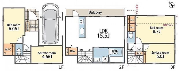 暮らしの快適性・居心地の良い住空間設計です。リビングを中心に、ご家族皆様が充実の暮らしをお送りいただけるプランニングです。