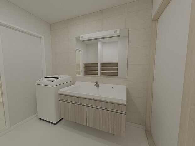 【タカラスタンダード　エリシオ】AICAのポストフォームカウンターを採用。使用頻度の高い洗面台ですが、丈夫で汚れに強いのでキレイが長持ちします※完成イメージ画像