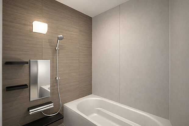 【タカラスタンダード　リラクシアPタイプ】ホーロークリーン浴室パネルで、お手入れ簡単で清潔※完成イメージ画像