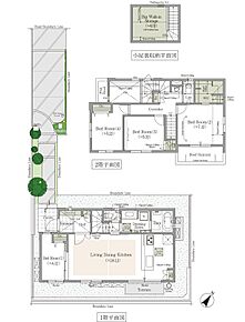 ◯ビッグウォークインストレージ面積／7.45m2（延床面積不算入）
※路地状部分面積含む（31.15m2）　
R=ルーフバルコニー　BWS：ビッグウォークインストレージ　WIC=ウォークインクロゼット 