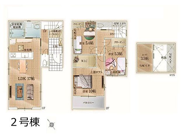 ◆２号棟◆～Floor plan～　図面と異なる場合は現況を優先致します。