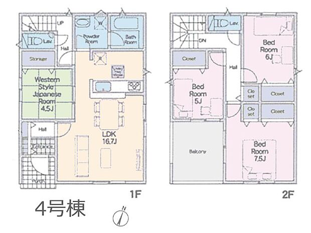 ◆４号棟◆～Floor plan～　図面と異なる場合は現況を優先致します。