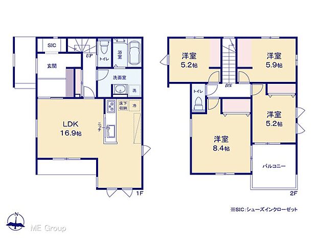 ～Floor plan～　図面と異なる場合は現況を優先