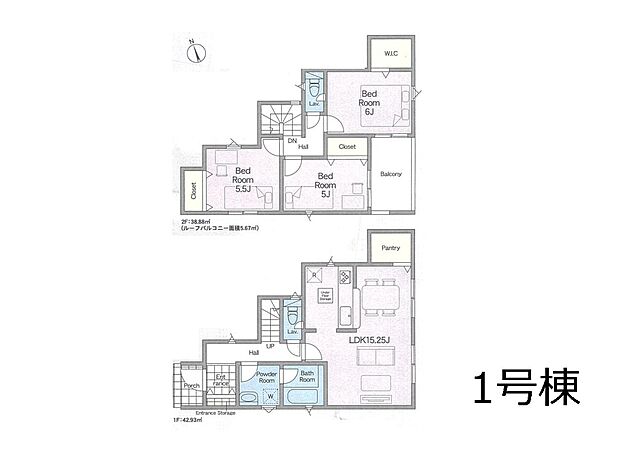 ◆1号棟◆~Floor plan~ 図面と異なる場合は現況を優先致します。