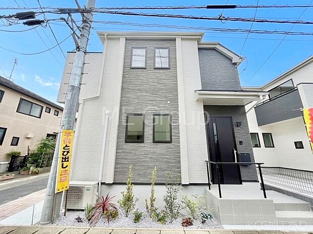 ◆C号棟◆~Exterior~ 閑静な住宅地で子育て家族にピッタリ。毎日のお散歩も快適な緑に恵まれたエリアで、自然に包まれた穏やかな暮らしを実現するための、ゆとりある住環境が整っています。