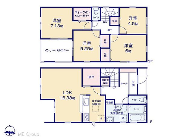 【4LDK】◆４号棟◆～Floor plan～  図面と異なる場合は現況を優先致します。