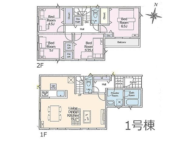 【4LDK】◆１号棟◆～Floor plan～　図面と異なる場合は現況を優先致します。
