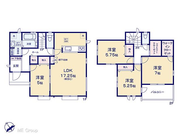 【4LDK】◆B号棟◆~Floor plan~ 図面と異なる場合は現況を優先