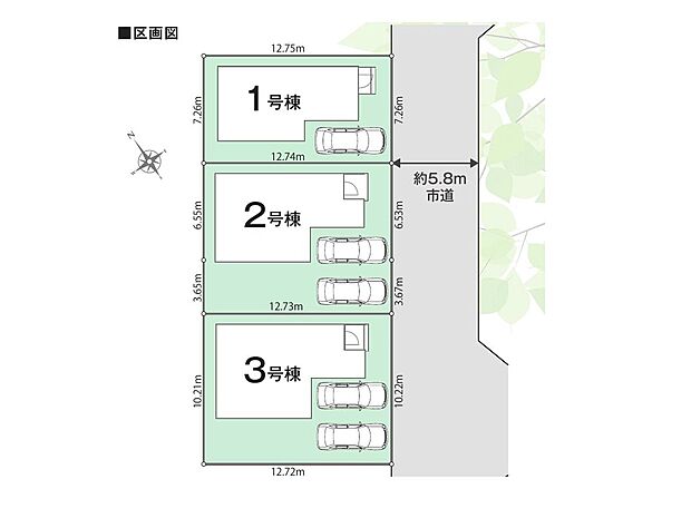 【区画図】～Plot map～　図面と異なる場合は現況を優先