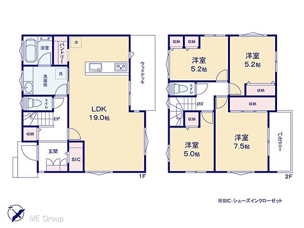 【4LDK】◆２号棟◆～Floor plan～　図面と異なる場合は現況を優先
