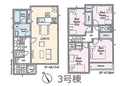 ◆3号棟◆～Floor plan～図面と異なる場合は現況を優先   